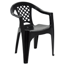 Cadeira Tramontina Iguape Com Braços - Preto 92221-009 Cadeira Tramontina Iguape Com Braços - Preto 92221-009
