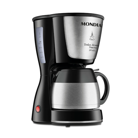 Cafeteira Elétrica Mondial Dolce Arome Thermo C-33 - Preta 24 Xícaras 110v  - Martinello