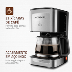 Cafeteira Mondial Dolce Arome C-44-32X-SI Preto/Inox - 110V