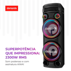 Caixa de som Aiwa Torre AWS-T2W-02 Bluetooth - Preto Bivolt