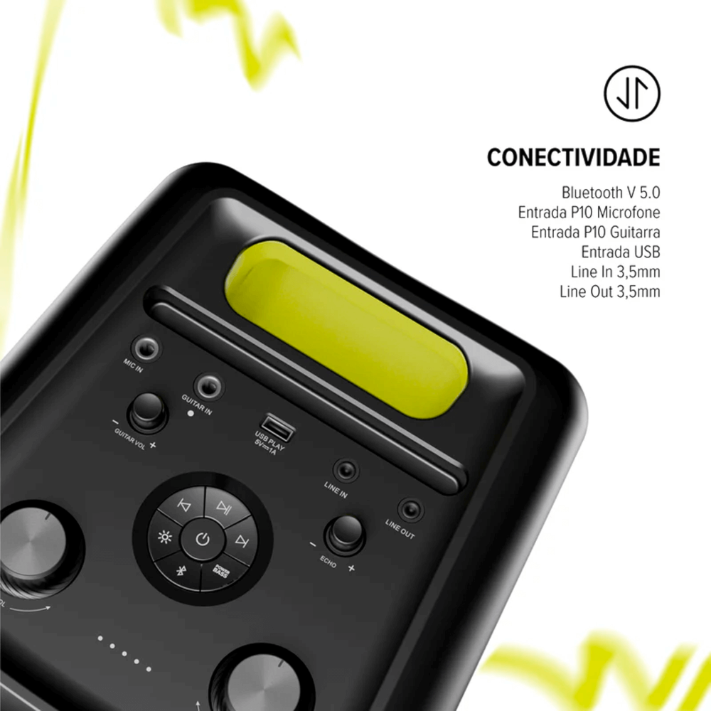 Caixa de Som Waaw Sound Box Infinite 200 Bluetooth - Preto