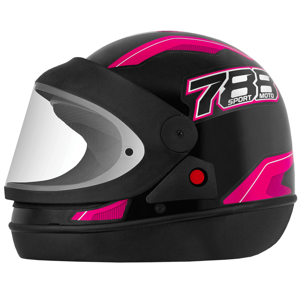 Capacete Pro Tork New Sport 788 - 56 Preto/Rosa - Martinello