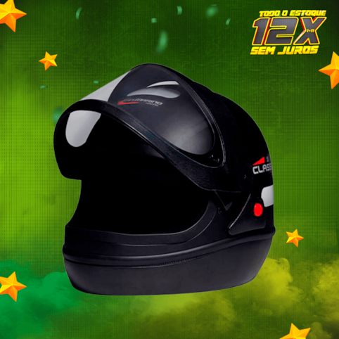 Capacete Taurus San Marino Classic - 60 Preto Fosco