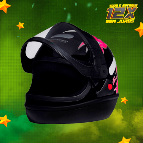 Capacete Taurus San Marino Femme - 58 Preto 