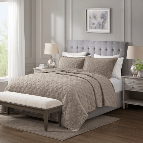 Colcha Corttex Bristol Casal - Bege