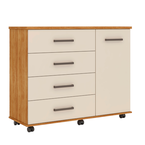 Cômoda Demobile Flora 4130 - Cinamon/Off White