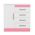 Cômoda Demobile Montevideu 4290K - Branco e Rosa
