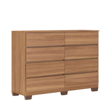 Cômoda Demóbile Sintra 8 Gavetas Com Pés 8230PE - Amêndola Cômoda Demóbile Sintra 8 Gavetas Com Pés 8230PE - Amêndola