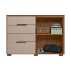 Cômoda Moval Texas - Carvalho/Fendi Cômoda Moval Texas - Carvalho/Fendi