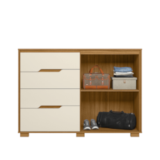 Cômoda Moval Texas - Freijó/Off White Cômoda Moval Texas - Freijó/Off White