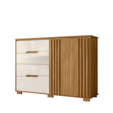 Cômoda Moval Texas - Freijó/Off White Cômoda Moval Texas - Freijó/Off White