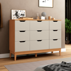 Cômoda Movelbento Europa MB1105 - Mell/Off White Cômoda Movelbento Europa MB1105 - Mell/Off White