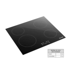 Cooktop 4 Bocas Indução Turbo Mueller MCI014BG1 - Preto 220V  Cooktop 4 Bocas Indução Turbo Mueller MCI014BG1 - Preto 220V