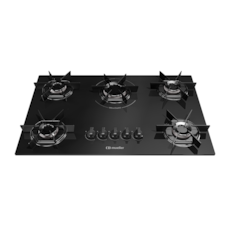 Cooktop 5 Bocas Mueller Com Queimador Ultra Chama MCG5BB - Preto