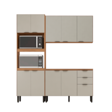 Cozinha Demóbile 3 Peças Firenze FMT003 - Amêndola/Nude Cozinha Demóbile 3 Peças Firenze FMT003 - Amêndola/Nude