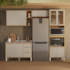 Cozinha Demóbile 4 Peças Plena 100% MDF PE0009 - Cinamon/Nude