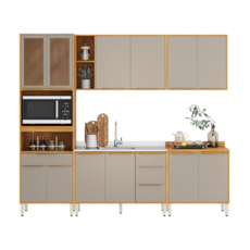 Cozinha Demobile 5 Peças PLena 100%MDF PMT0004 - Cinamon/Nude
