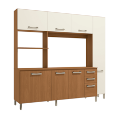Cozinha Kappesberg Compacta E780 - Canela / Off White Cozinha Kappesberg Compacta E780 - Canela / Off White