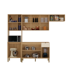 Cozinha Kit's Paraná Vert Plus 4 Peças 9031 - Freijó/Soft