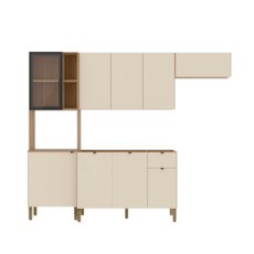 Cozinha Kit's Paraná Vert Plus 4 Peças 9031 - Freijó/Soft