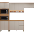 Cozinha Linea Brasil 4 Peças Allure 5.5 - Jequitiba/Gris