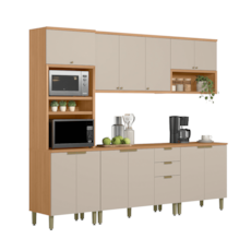 Cozinha Linea Brasil 5 Peças Selene - Jequitibá/Off White