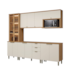 Cozinha Linea Brasil Selene 5 Peças Com Led - Jequitiba/Off White
