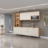 Cozinha Linea Brasil Selene 5 Peças Com Led - Jequitiba/Off White