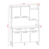 Cozinha Modena Kit's Paraná 6 Portas - Nogueira / Off White
 
