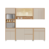 Cozinha Nesher Condessa 5 Peças 100% MDF - Carvalho/Greige