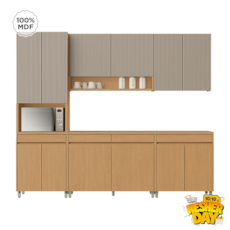 Cozinha Nesher Simone Mendes 5 Peças 100% MDF 5000991 - Carvalho/Greige 