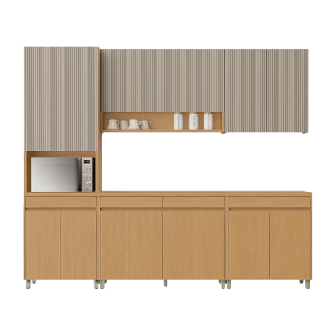 Cozinha Nesher Simone Mendes 5 Peças 100% MDF 5000991 - Carvalho-Greige 