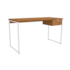 Escrivania Kappesberg 136 cm Com 1 Gaveta CMC623 - Canela/Branco 