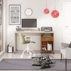 Escrivaninha Giga Slim - Freijó / Off White Escrivaninha Giga Slim - Freijó / Off White