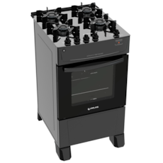 Fogão 4 Bocas Com Acendimento Automático Atlas Mônaco Top Glass - Preto