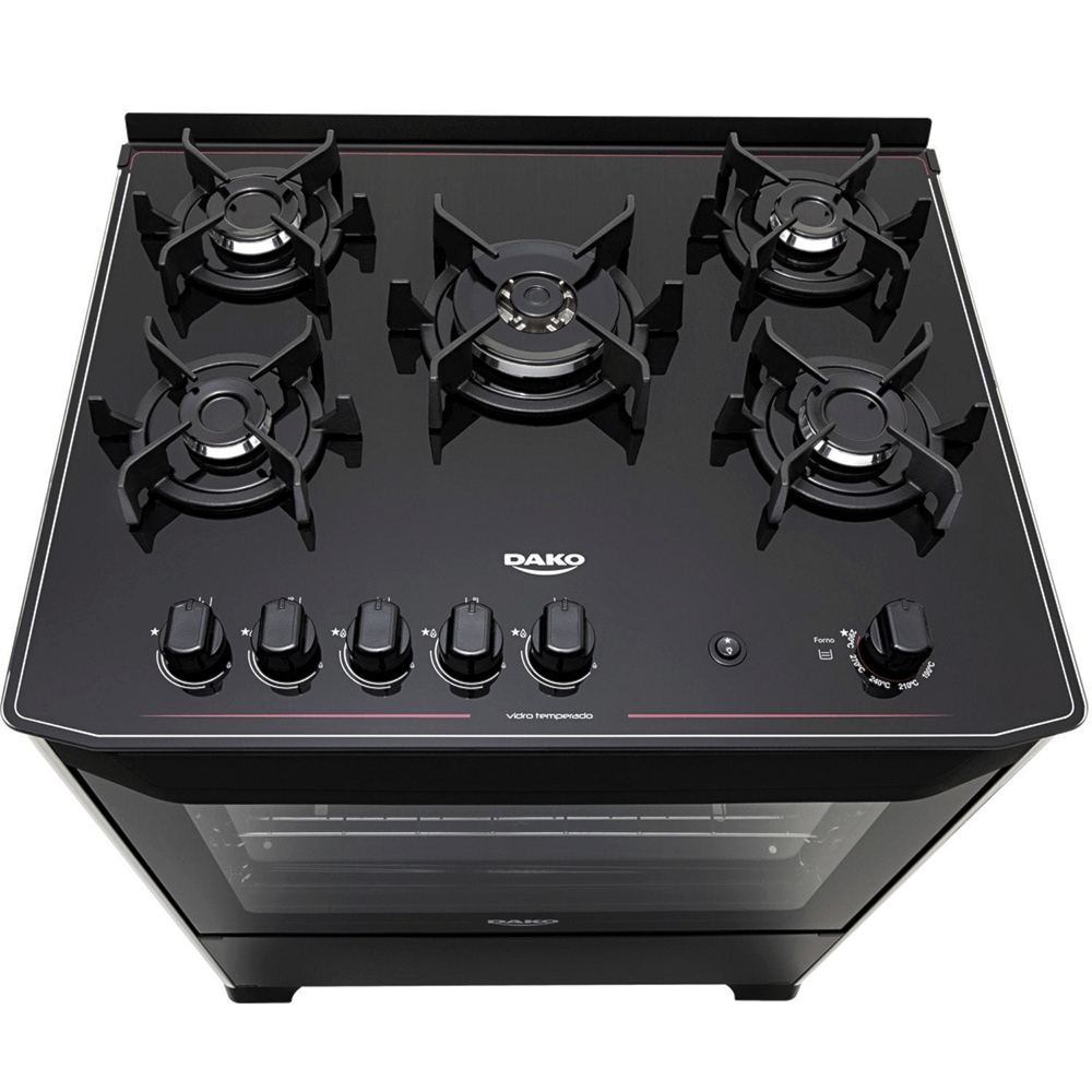 Fogão 5 Bocas Dako Magister Preto Martinello Eletrodomésticos