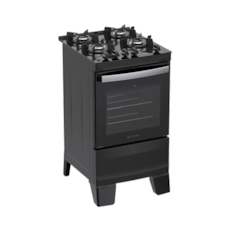 Fogão Atlas 4 Bocas com Acendimento Automático Agile Glass - Preto
