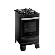 Fogão Atlas 4 Bocas Com Acendimento Automático Agile Glass - Preto Bivolt