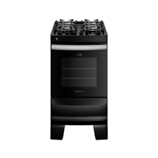 Fogão Atlas 4 Bocas Com Acendimento Automático Agile Glass - Preto Bivolt