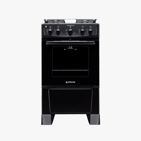 Fogão Atlas 4 Bocas Com Acendimento Automático Mônaco Plus - Preto