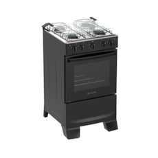 Fogão Atlas 4 Bocas Com Acendimento Automático Mônaco Plus - Preto 