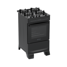 Fogão Atlas 4 Bocas com Acendimento Automático Monâco Top Glass - Preto