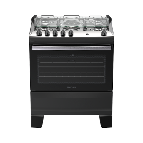 Fogão Atlas 5 Bocas Com Acendimento Automático Agile - Preto 