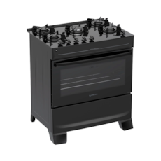 Fogão Atlas 5 Bocas com Acendimento Automático Monâco Top Glass - Preto