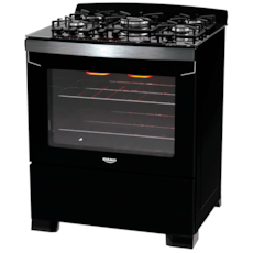 Fogão Dako 5 Bocas Com Acendimento Automático Diplomata Grill - Preto Bivolt