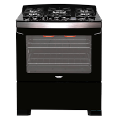 Fogão Dako 5 Bocas Com Acendimento Automático Diplomata Grill - Preto Bivolt