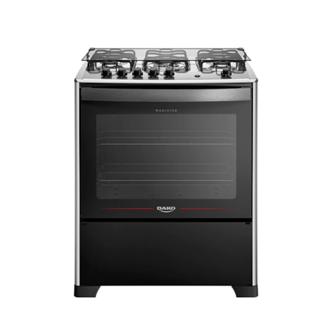 Fogão Dako 5 Bocas Com Acendimento Automático Magister Mesa Inox - Preto 