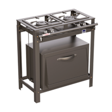 Fogão Industrial Tron 2 Bocas com Forno Fogão Industrial Tron 2 Bocas com Forno