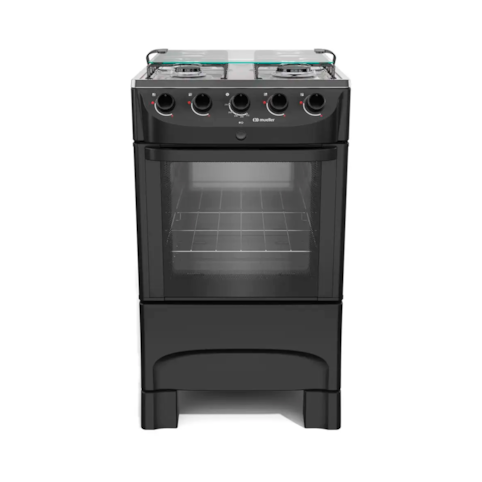 Fogão Mueller 4 Bocas Com Acendimento Automático MFI4BB - Preto Fosco