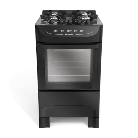 Fogão Mueller 4 Bocas Com Acendimento Automático MFV4BB - Preto